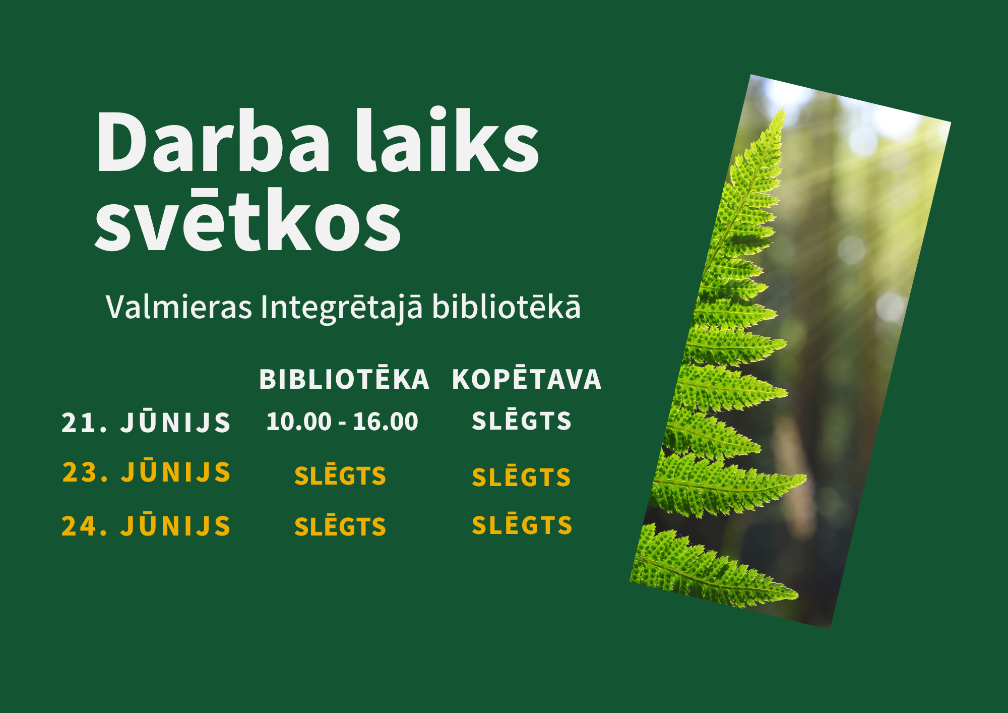 Svtku darba laiks