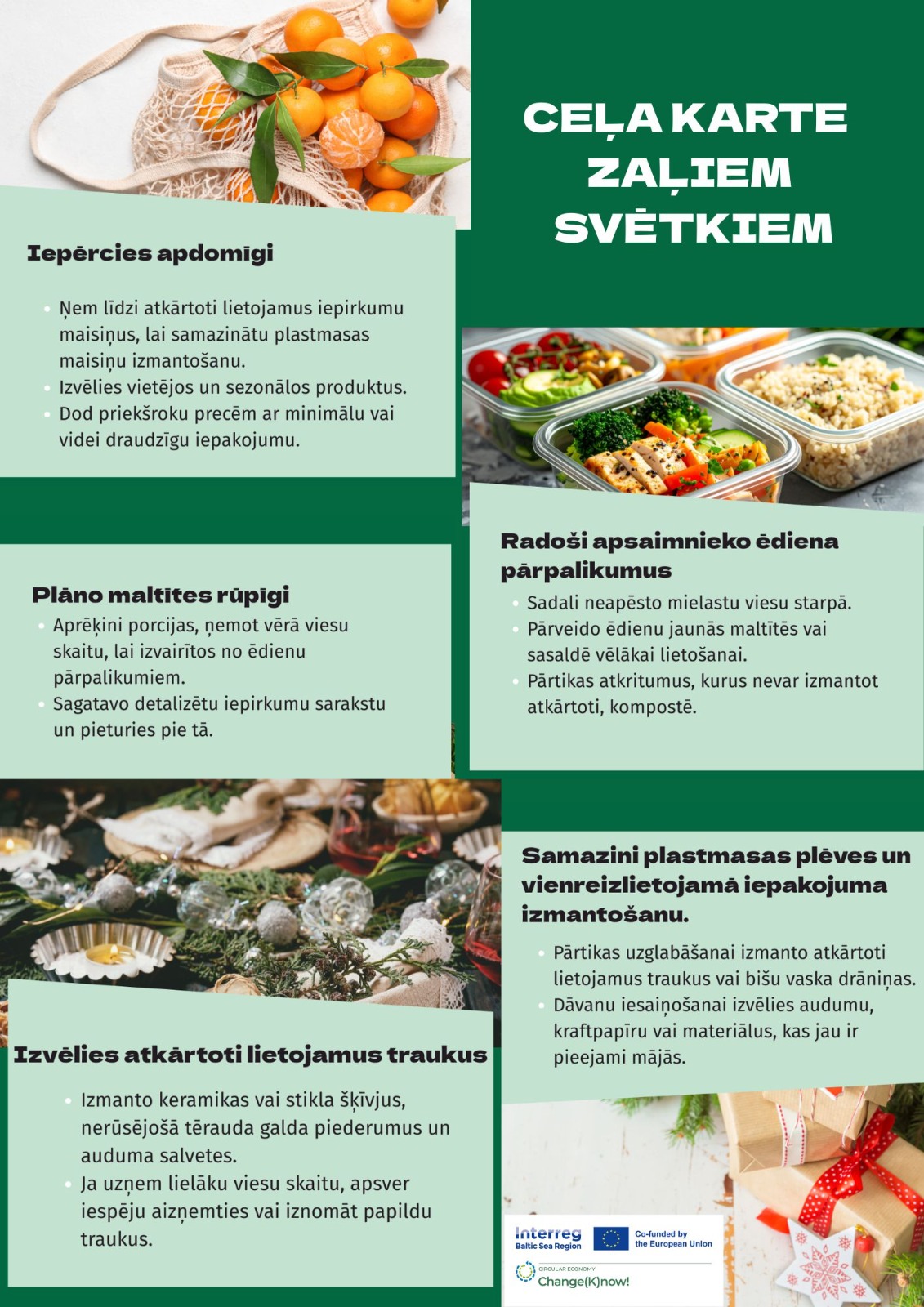 cela karte zaliem svetkiem