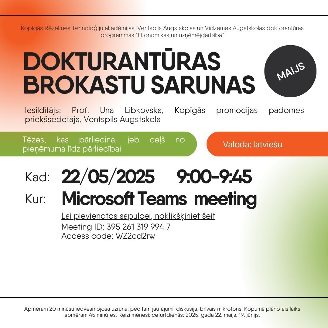 Doktorantūras brokastis maijs