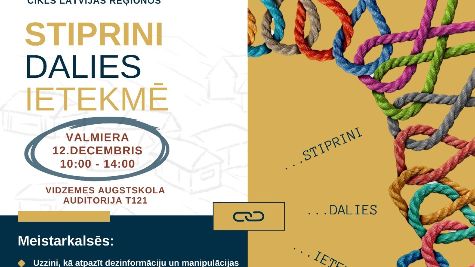 Aicinām piedalīties meistarklasēs 