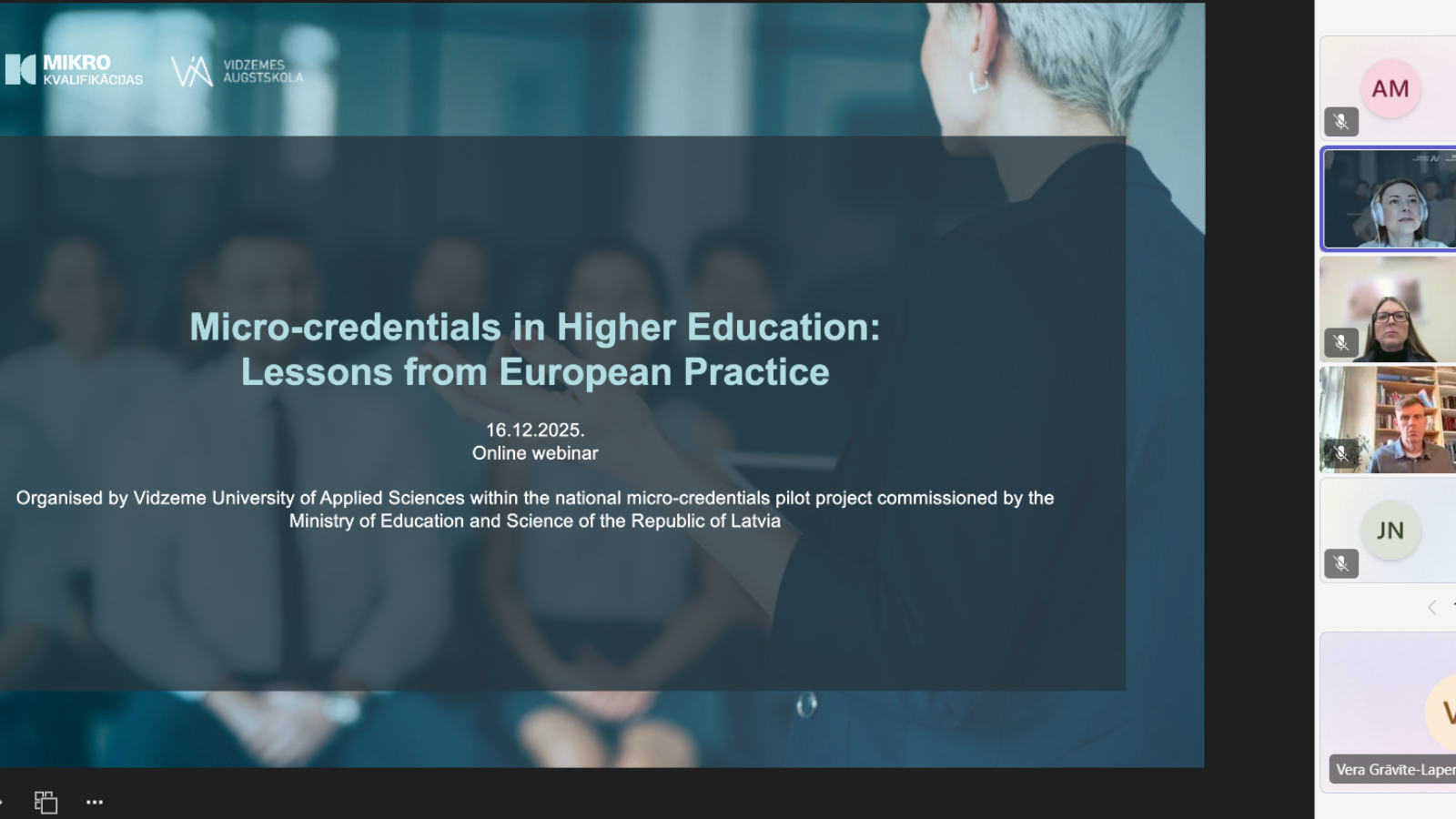 Noticis starptautisks seminārs &ldquo;Micro-credentials in Higher Education: Lessons from European Practice&rdquo;